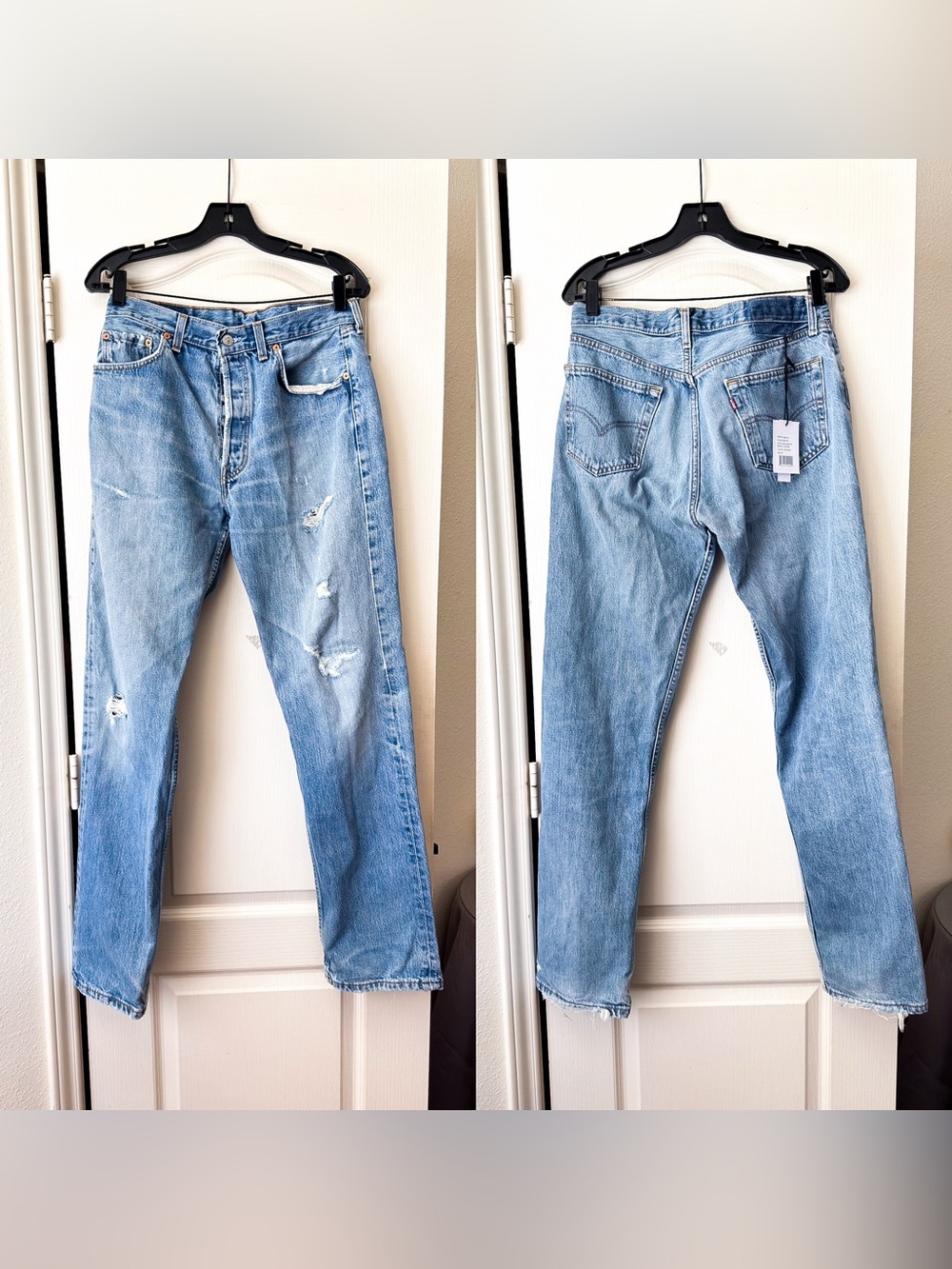Aligrace Brigette Baggy Customs Distressed Light Wash 29 NWT